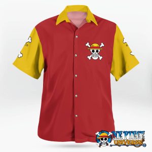 One Piece Straw Crew Logo Hawaiian Shirt