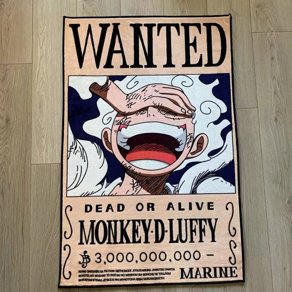 Poster Wanted Luffy Indoor Mat