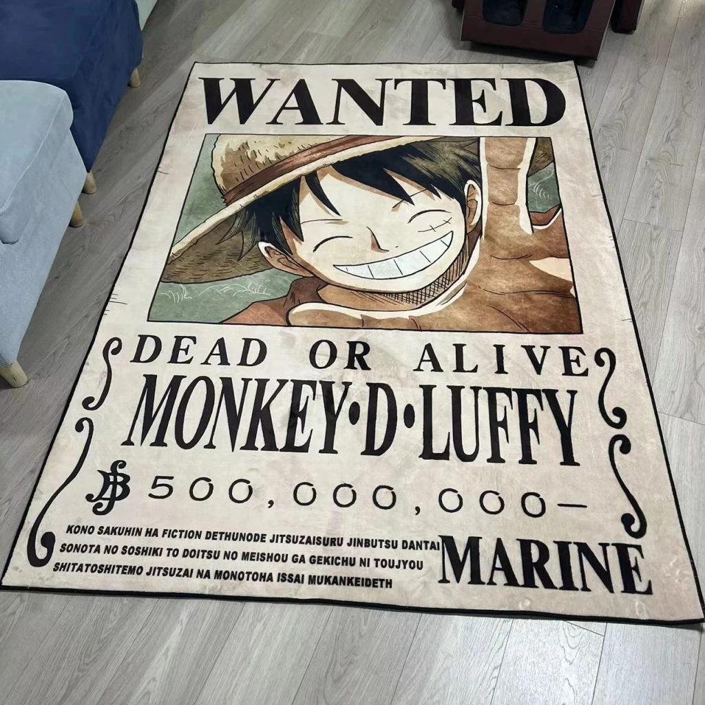 Poster Wanted Luffy Indoor Mat