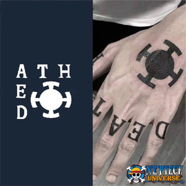 Trafalgar Law Hand Tattoo DEATH Sticker