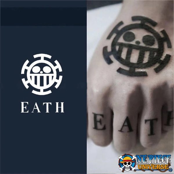 Trafalgar Law Hand Tattoo DEATH Sticker