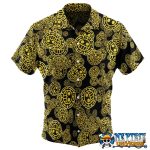 Trafalgar law symbol Button Up Hawaiian Shirt