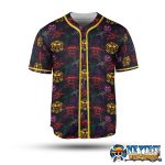 Jolly Roger Pattern Black Baseball Jersey