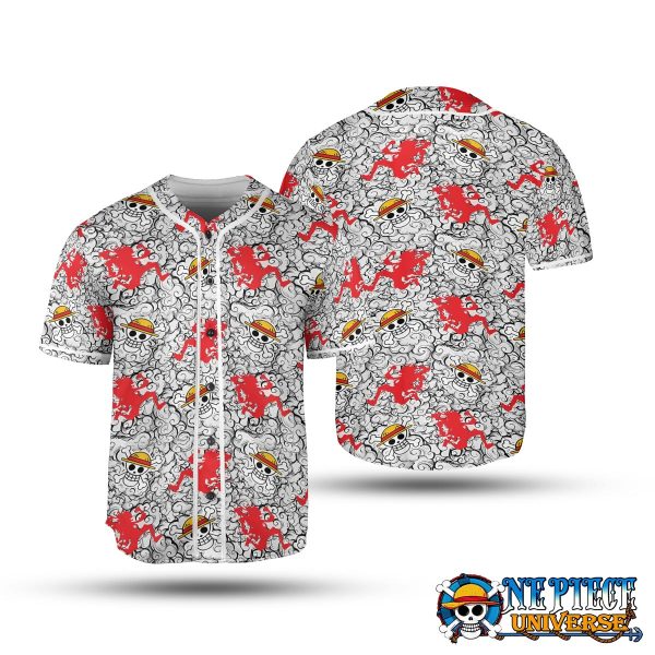 Luffy Gear 5 Cloud Pattern Baseball Jersey