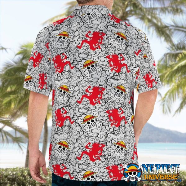 Luffy Gear 5 Cloud Pattern Hawaiian Shirt