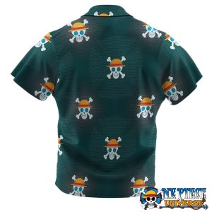 One Piece Straw Hat Symbol Button Up Hawaiian Shirt