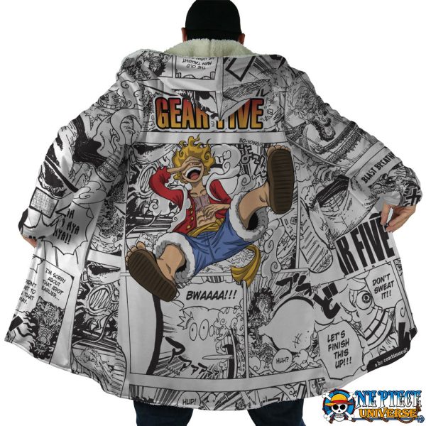 Luffy Gear 5 Jacket Fleece Hooded Cloak