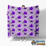 Nico Robin Jolly Roger Purple Pattern Blanket