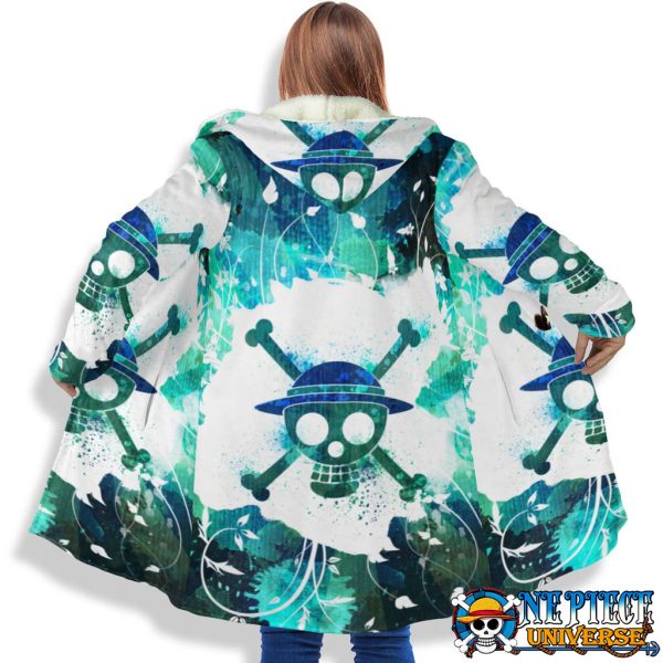 One Piece Logo Art Coat Colour Fleece Blue