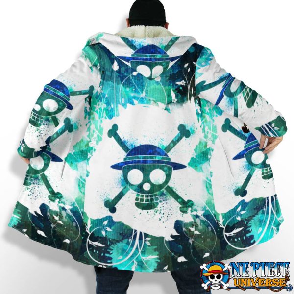 One Piece Logo Art Coat Colour Fleece Blue