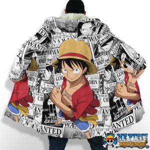 One Piece Straw Hat Pirates Wanted Jacket Hooded