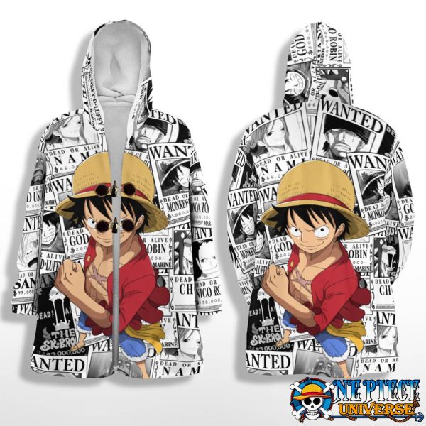 One Piece Straw Hat Pirates Wanted Jacket Hooded