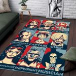 One Piece Vintage Main Straw Hat Member Rug