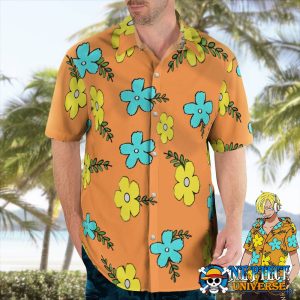 Sanji Egghead Arc Pattern Button Up Hawaiian Shirt One Piece