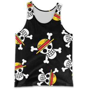 All-over Print Jolly Roger Straw Hat Tank Top