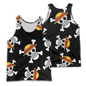 All-over Print Jolly Roger Straw Hat Tank Top