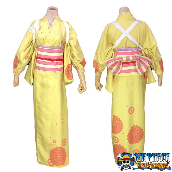 Kikunojo One Piece Costume Cosplay Outfit Wano Kimono