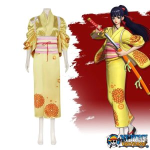 Kikunojo One Piece Costume Cosplay Outfit Wano Kimono