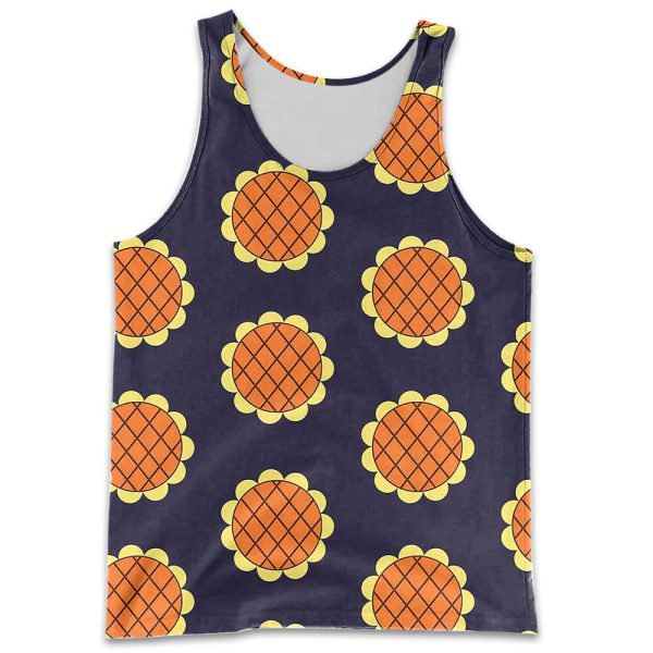 Luffy Dressrosa Sunflower Pattern Tank Top