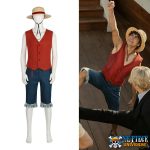 Luffy Live Action Costume Cosplay Halloween