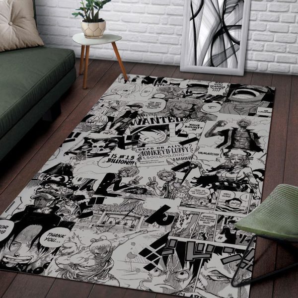 One Piece Manga Rug Luffy Ace Sabo Zoro