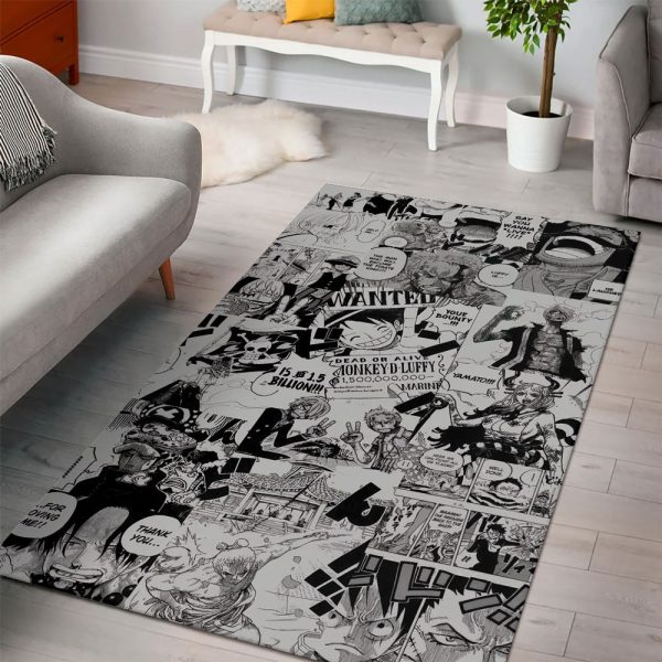 One Piece Manga Rug Luffy Ace Sabo Zoro