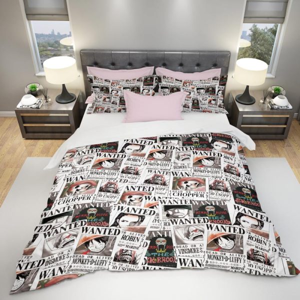 One Piece Wanted Straw Hat Pirates Bedding Set