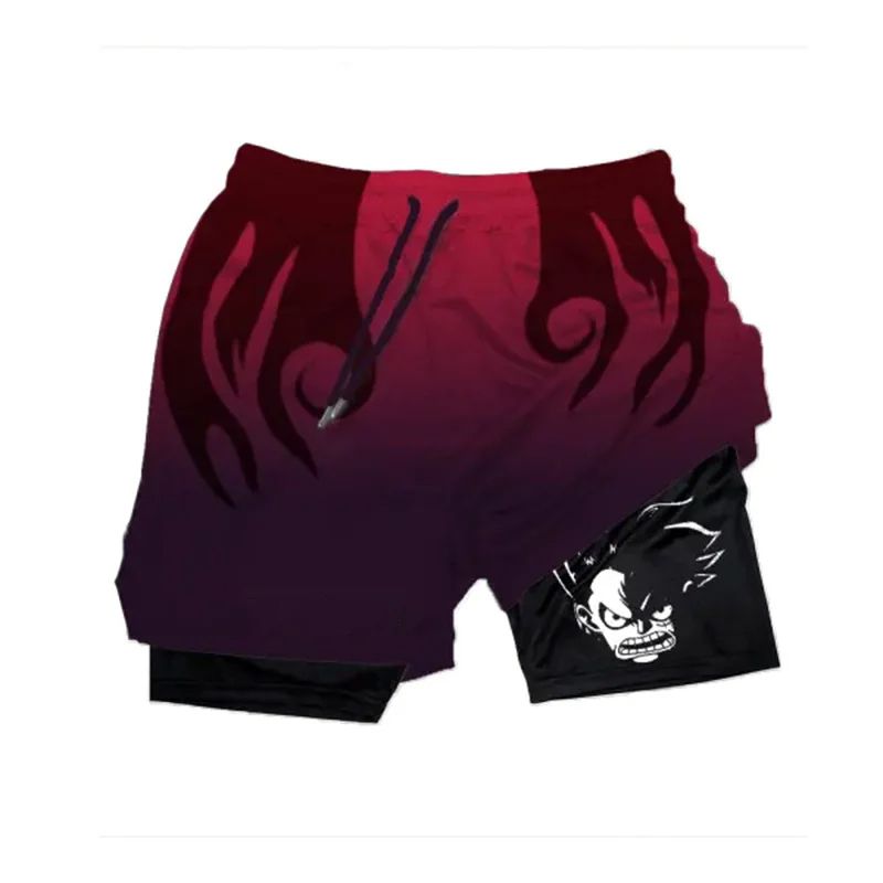 one piece Luffy gym shorts