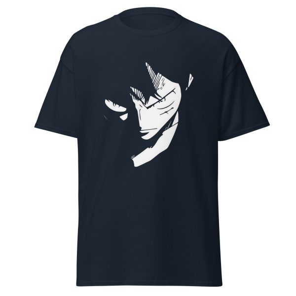 Angry Luffy Black and White T Shirt