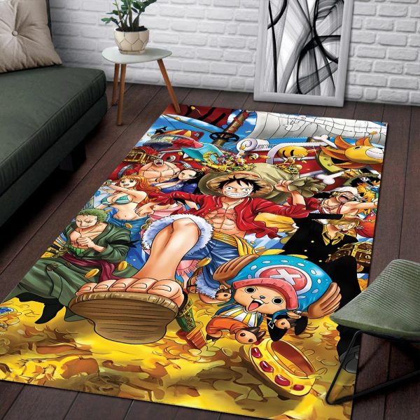 Anime Main Characters Straw Hat Team One Piece Rug