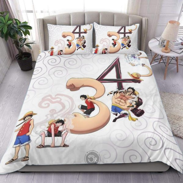 Luffy Gear Evolution Bed Sheets Duvet Cover Sets HOT