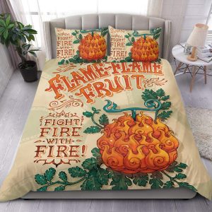 Flame Flame Fruit One Piece Bedding Set Bed Sheet