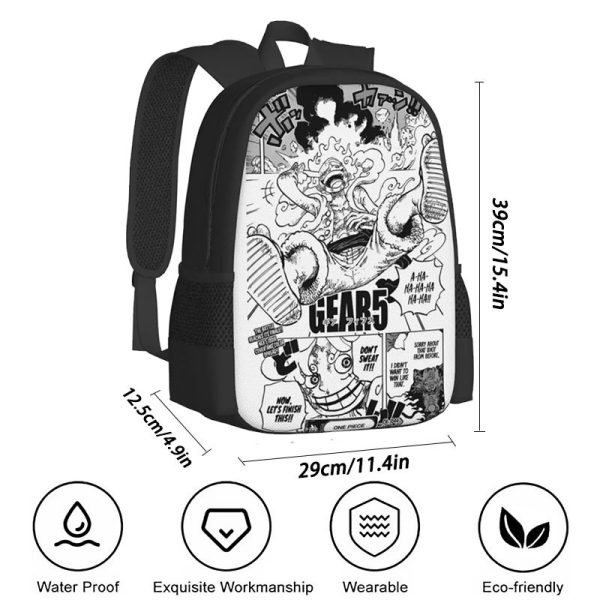 Gear 5th Luffy Manga Canvas Backpack