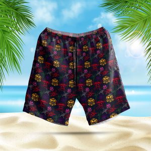 Jolly Roger Icon Pattern Gym Shorts