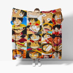 Luffy Face Funny Blankets HOT 2024