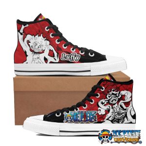 Luffy Gear 5 Nika Red Canvas Shoes