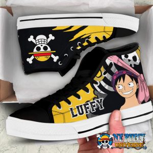 Luffy Rolly Roger High Top Canvas Shoes