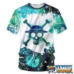 Luffy Jolly Roger Watercolor 3D Shirt