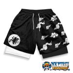 Luffy Nika Gear 5 Sports Gym Shorts