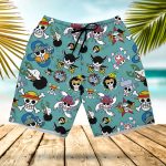 One Piece Jolly Roger Pattern Short