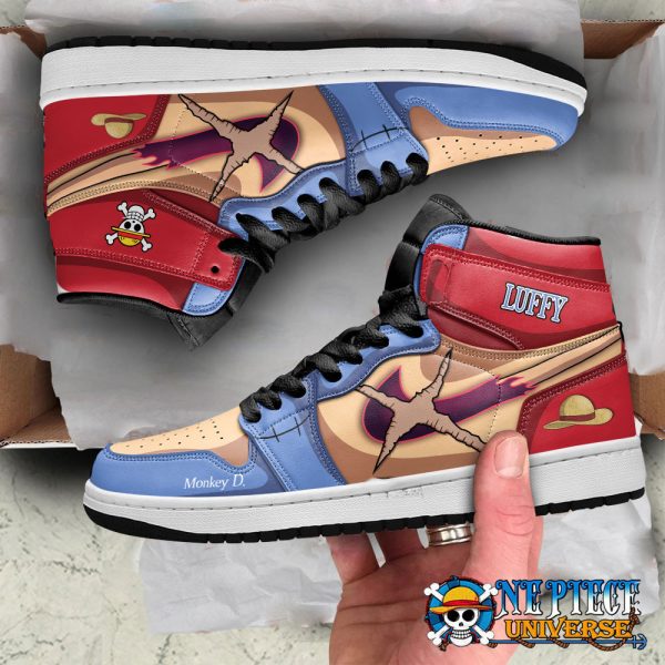 One Piece Luffy Scar Pattern Custom JD Shoes