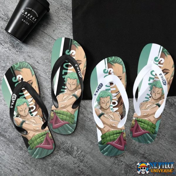 Roronoa Zoro Flip Flops Non-Slip Green