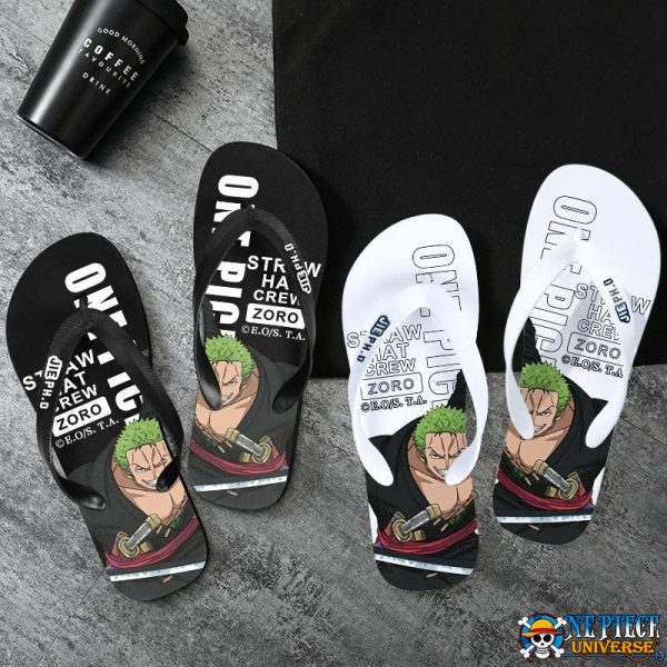 Roronoa Zoro Flip Flops Non-Slip Green