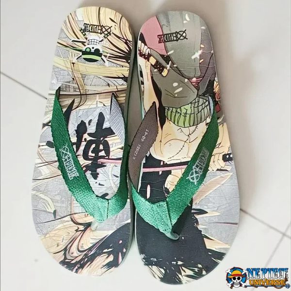 Roronoa Zoro Flip Flops Non-Slip Green