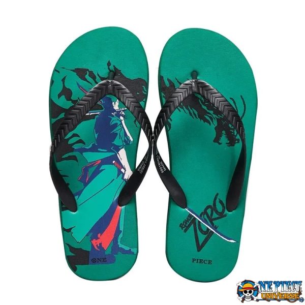 Roronoa Zoro Flip Flops Non-Slip Green