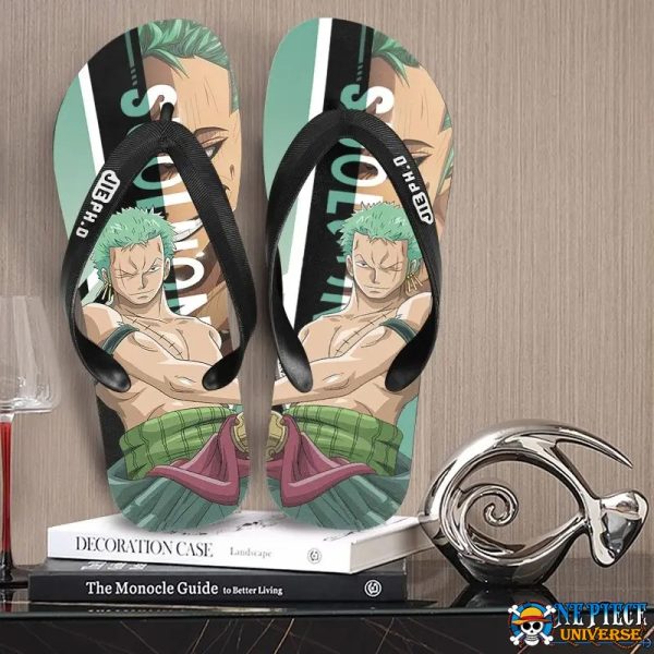 Roronoa Zoro Flip Flops Non-Slip Green