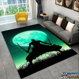 Roronoa Zoro Living Room Rugs Green