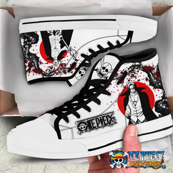 Sharks Red Moon Japan High Top Canvas Shoes