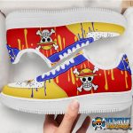 Straw Hat Pirates Luffy WaterColor Style Shoes Air Sneakers