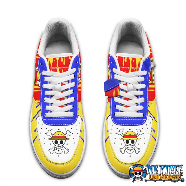 Straw Hat Pirates Luffy WaterColor Style Shoes Air Sneakers